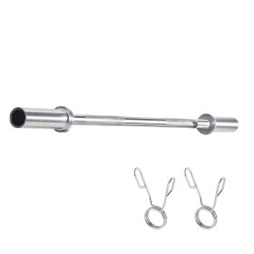 4FT Barbell Bar, Fits 2-Inch Weight Plates, Chrome Plated Barbell Bar with Knurled Grip for Strength Training, Weightlifting, Squat, Deadlift
